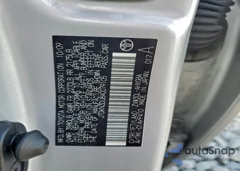 2010 Toyota Prius from USA, damaged, VIN JTDKN3DU8A0079105